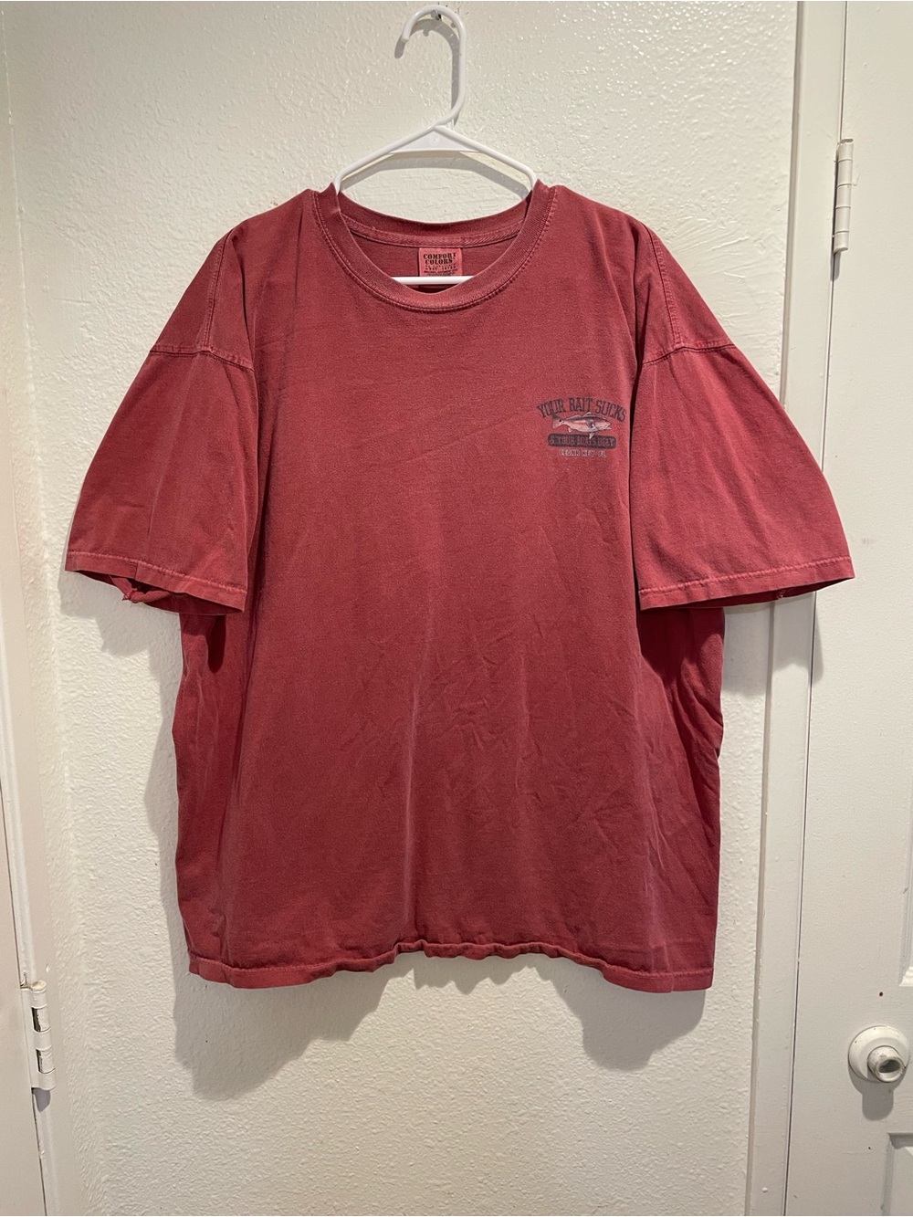 🎣 Comfort Colors YOUR BAIT SUCKS Funny Fishing Graphic Tee Men XL